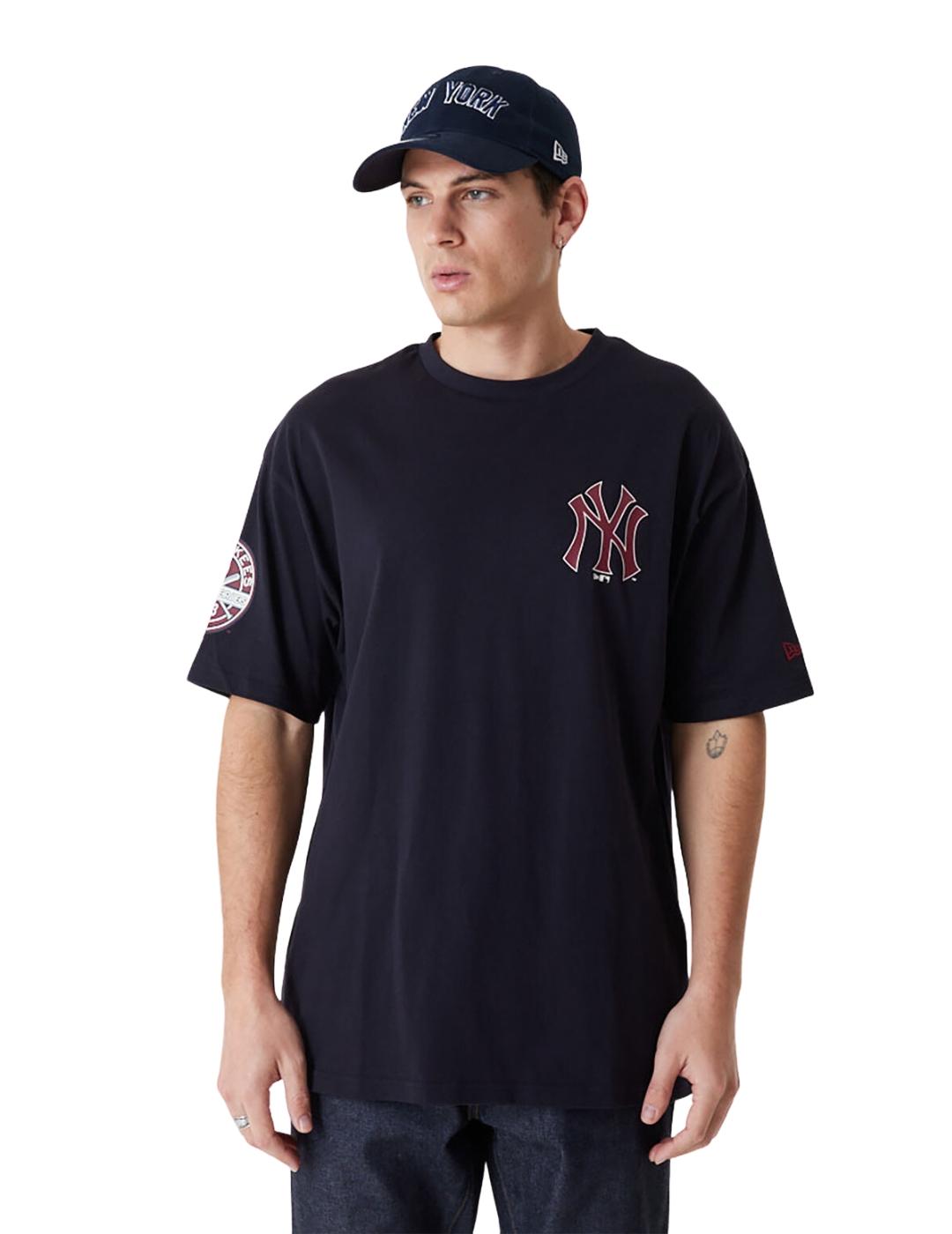 camiseta new era newyork yankees oversized marino unisex.