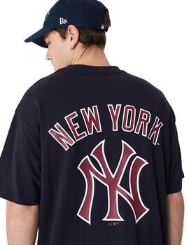 camiseta new era newyork yankees oversized marino unisex.