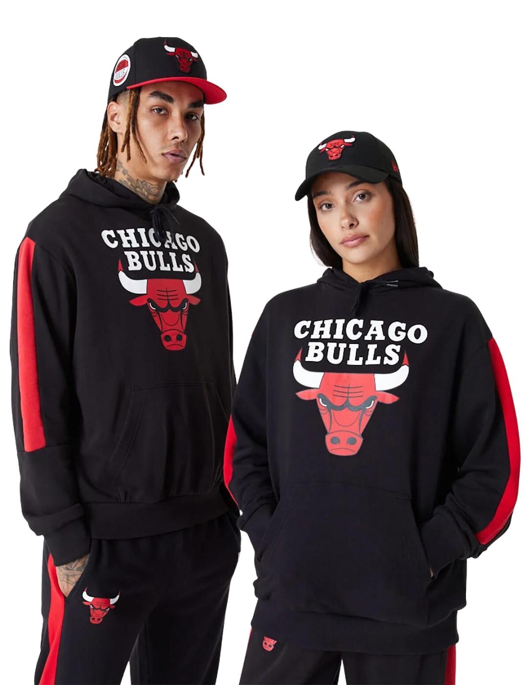 sudadera new era chicago Bulls negro unisex.