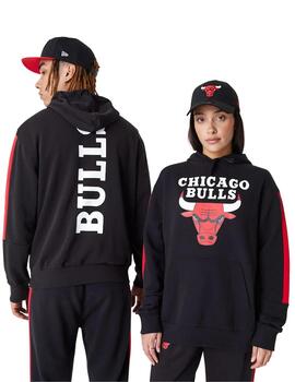 sudadera new era chicago Bulls negro unisex.