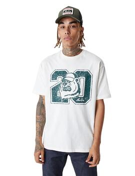 camiseta new era lifestyle oversized blanco de hombre.