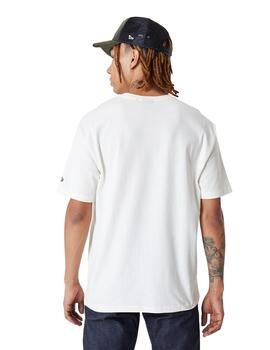 camiseta new era lifestyle oversized blanco de hombre.