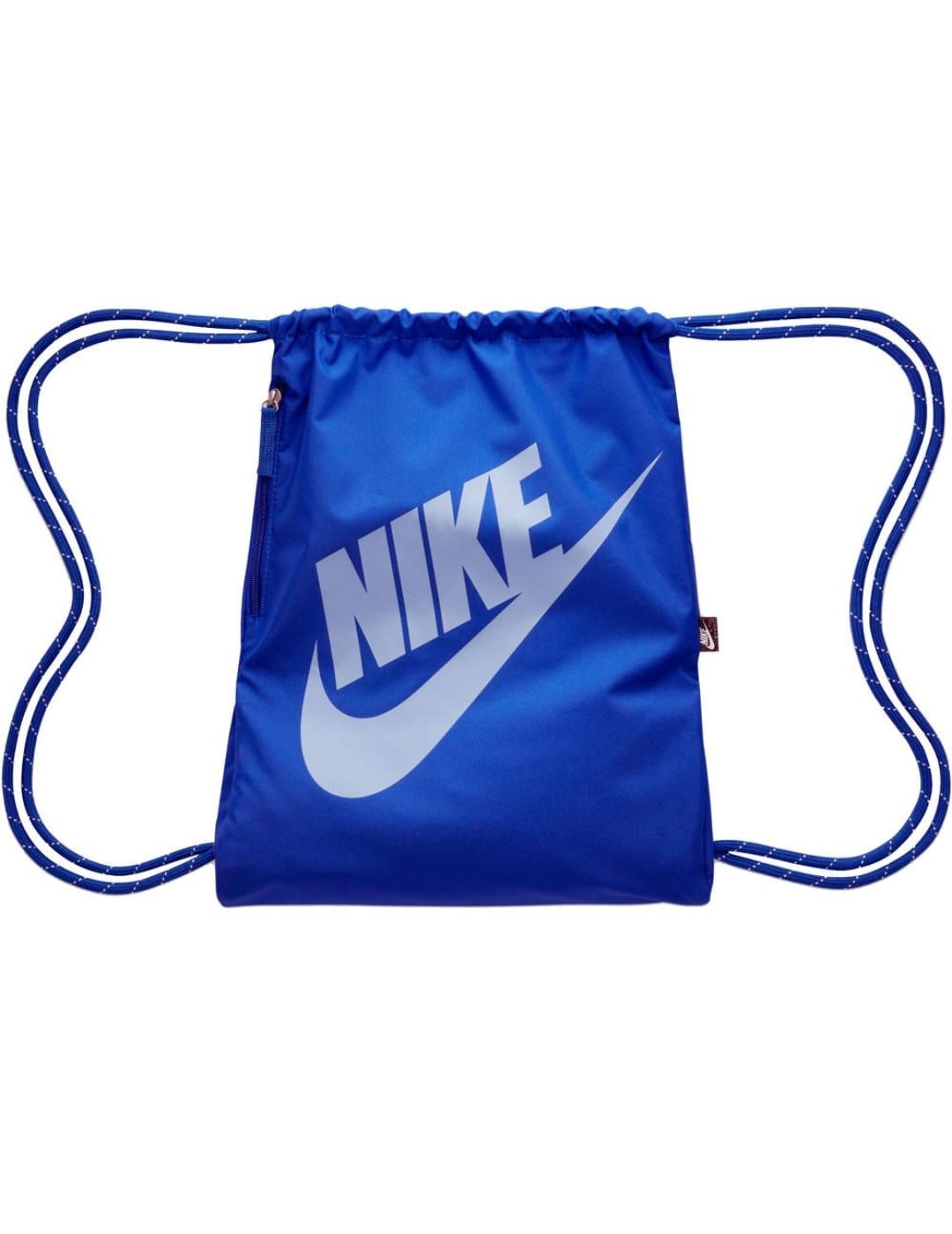 gymsack nike heritage drawstring azul unisex.