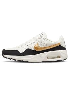 Zapatillas nike air max sc blanco oro de mujer.