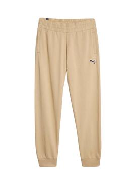 pantalon puma better essentials beige de mujer.