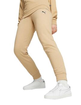 pantalon puma better essentials beige de mujer.