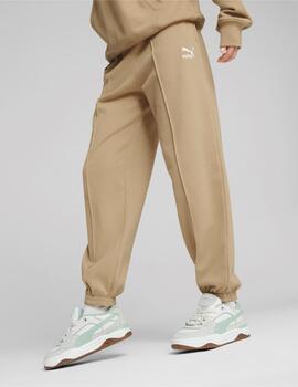 pantalón classics sweatpants beige de mujer.