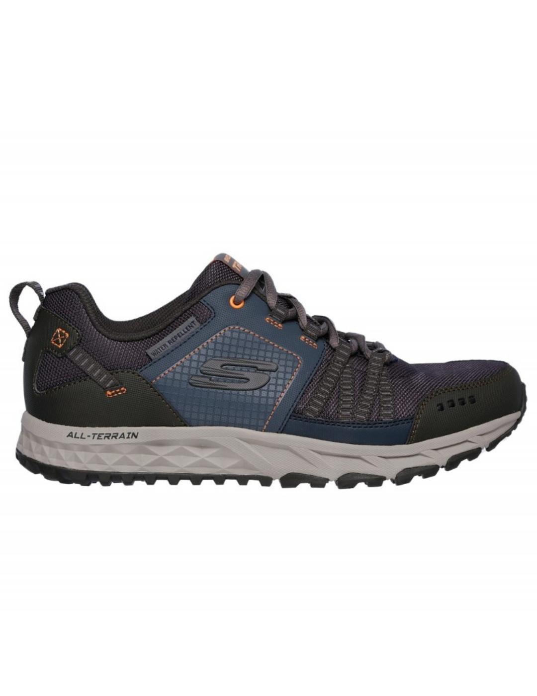 Zapatillas skechers escape plan azul verde de hombre.