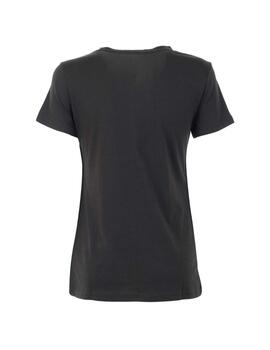 camiseta puma power tape negro de mujer.