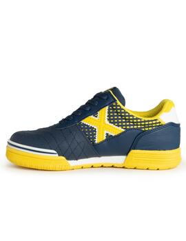 Zapatillas munich g-3 kid indoor 385 marino amarillo de niño