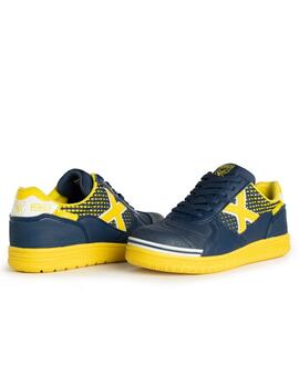 Zapatillas munich g-3 kid indoor 385 marino amarillo de niño