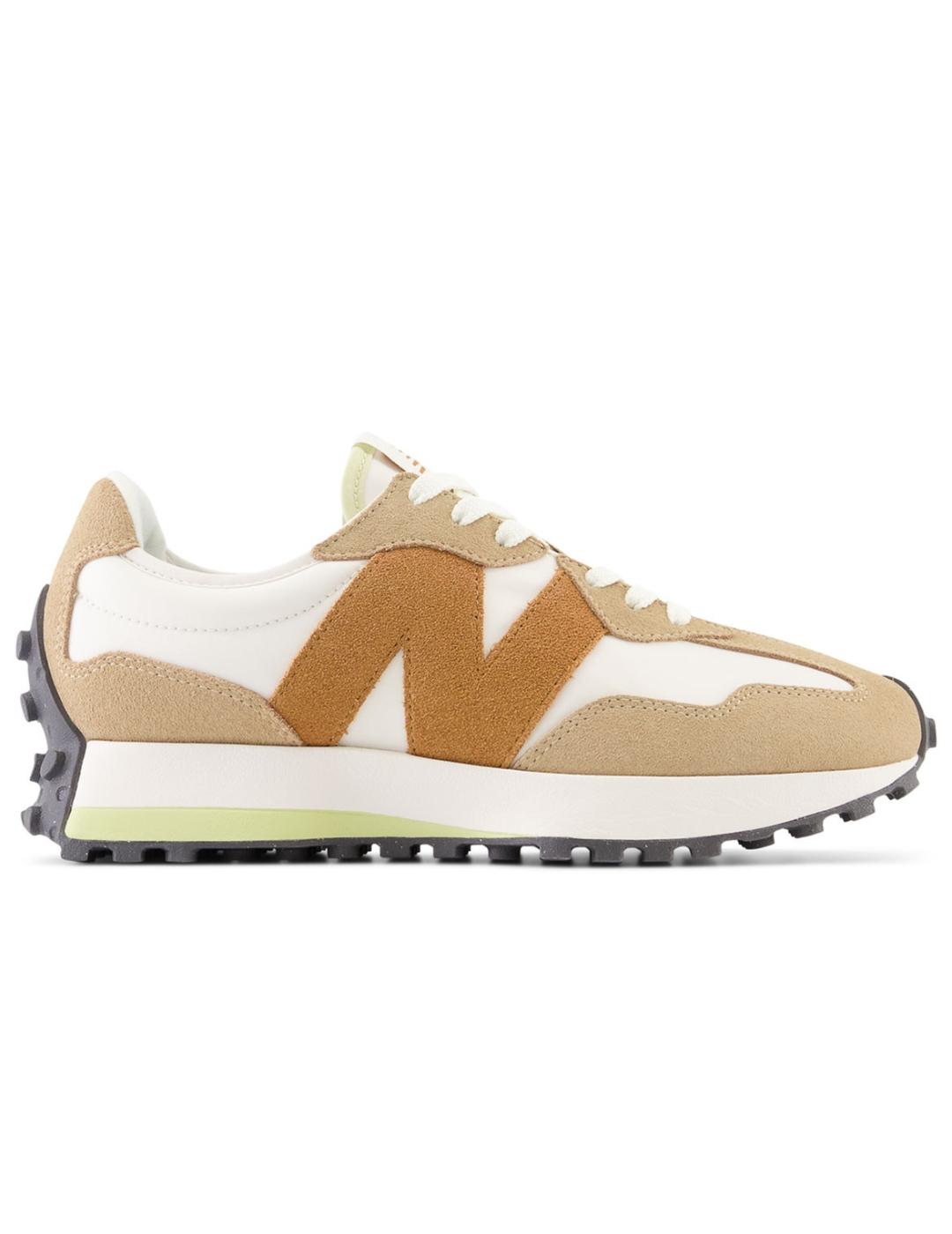 Zapatillas new balance ws327pt blanco beige de mujer.
