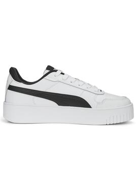 Zapatillas puma carina street blanco negro de mujer.