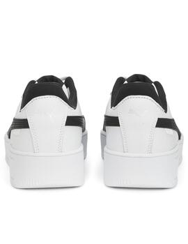 Zapatillas puma carina street blanco negro de mujer.