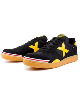 Zapatilla de niño Munich Negro Amarillo