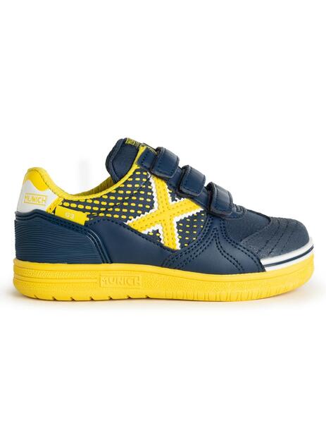 Zapatilla Munich G-3 Azul/Amarillo Niño