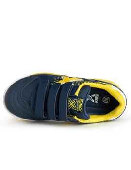 Zapatilla munich g3 kid vco indoor 385 azul amarillo de niño