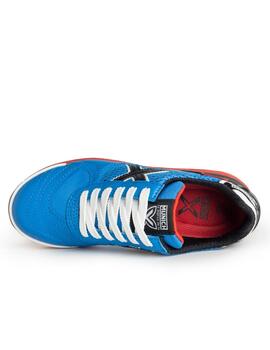Zapatillas munich g3 kid indoor 386 azul rojo de niño.