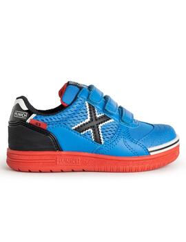 Zapatillas munich g3 kid vco indoor 386 azul rojo de niño.