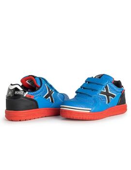 Zapatillas munich g3 kid vco indoor 386 azul rojo de niño.