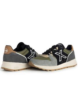 Zapatillas munich 1030 75 verde negro de hombre.
