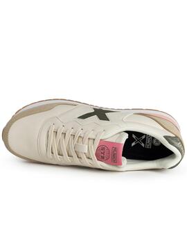 Zapatillas munich dash woman 192 blanco beige de mujer.