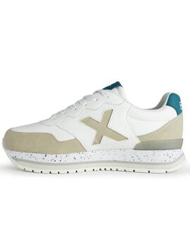 Zapatillas munich dash sky 13 blanco beige de mujer.