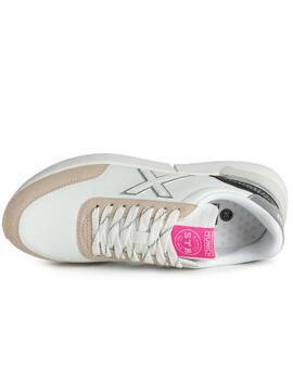 Zapatillas munich versus 61 blanco beige de mujer.