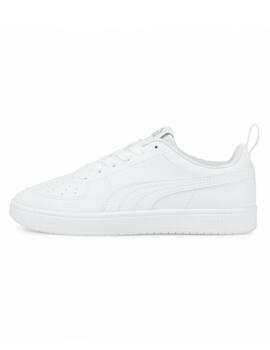 Zapatillas puma rickie jr blanco de niño.