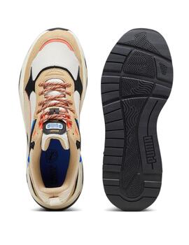 Zapatillas puma trinity open road blanco beige de hombre.