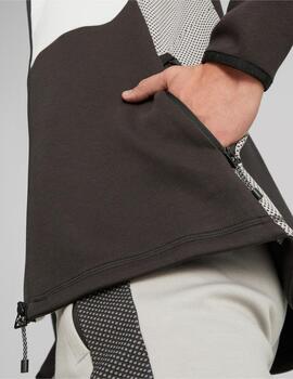 chaqueta puma evostripe full-zip gris negro de hombre.