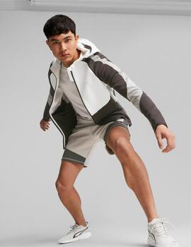 chaqueta puma evostripe full-zip gris negro de hombre.