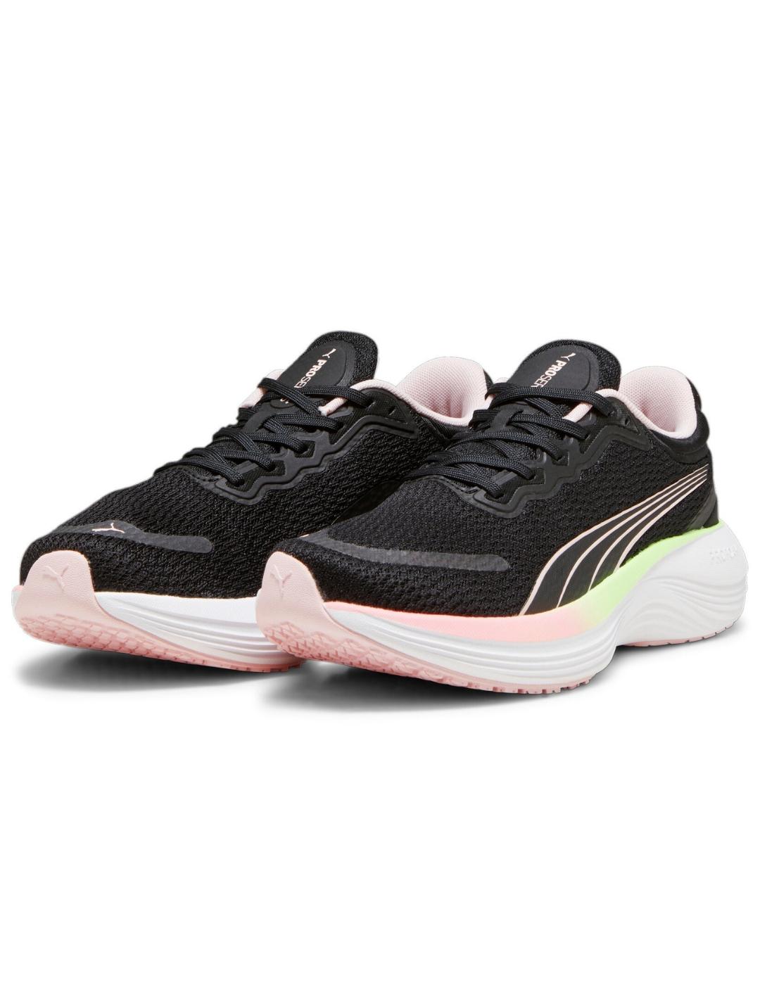 Zapatillas puma scend pro negro de mujer.