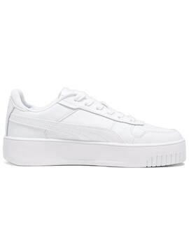 Zapatillas puma carina street jr blanco de niña.