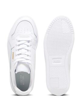 Zapatillas puma carina street jr blanco de niña.