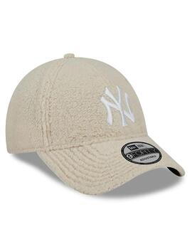 gorra teddy 9forty neyyan borreguillo beige de mujer.