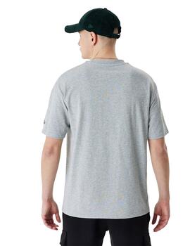 camiseta New era mlb team patch neyyan oversized gris.