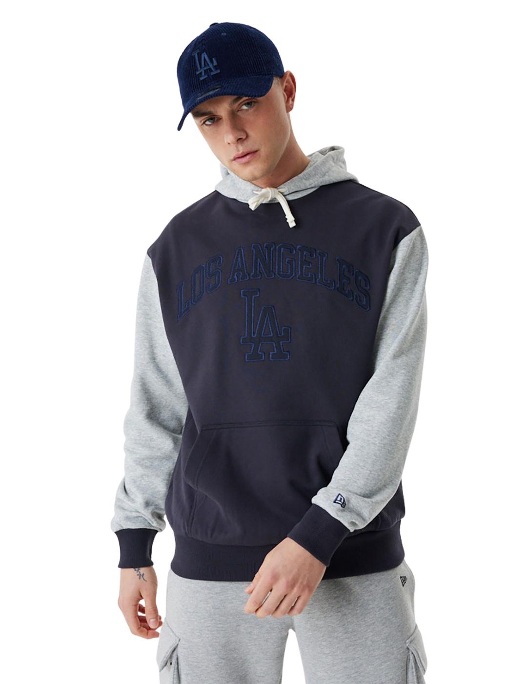 sudadera mlb team patch LA. Dodgers oversized  marino unisex