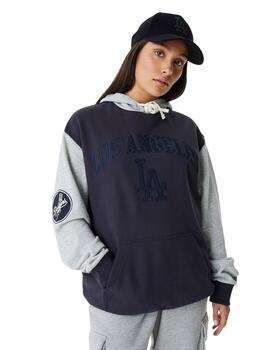 sudadera mlb team patch LA. Dodgers oversized  marino unisex