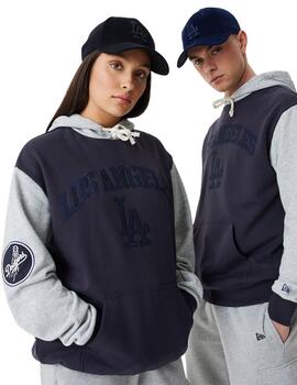 sudadera mlb team patch LA. Dodgers oversized  marino unisex