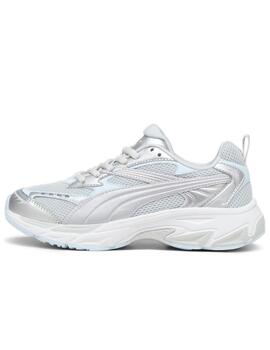 Zapatillas puma morphic gris plata de mujer.