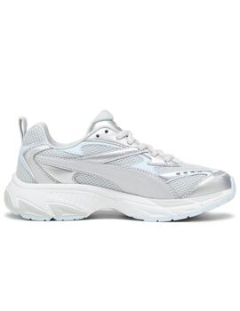 Zapatillas puma morphic gris plata de mujer.