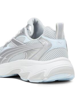 Zapatillas puma morphic gris plata de mujer.