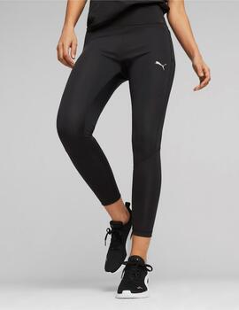 Mallas puma evostripe high-waist negro de mujer.