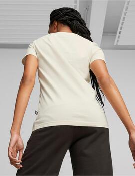 camiseta puma better essential beige de mujer.