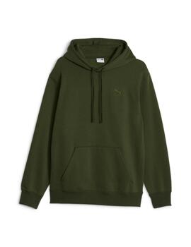 sudadera puma classic small logo verde de hombre.