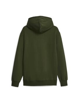 sudadera puma classic small logo verde de hombre.