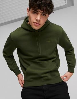 sudadera puma classic small logo verde de hombre.