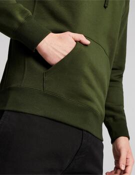 sudadera puma classic small logo verde de hombre.