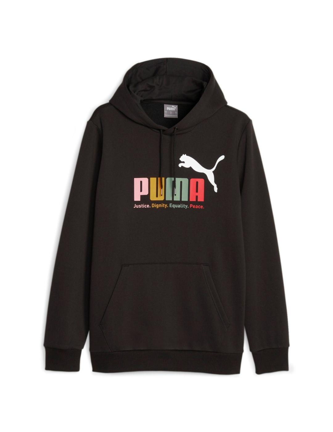 sudadera puma essential multicolor negro de hombre.